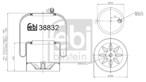 1x Bellow, air suspension