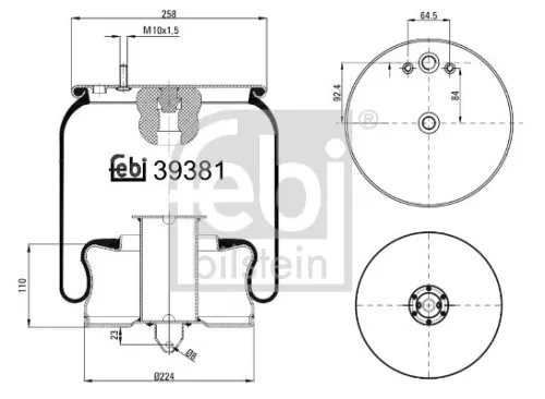 FEBI BILSTEIN 1x Bellow, air suspension (39381)