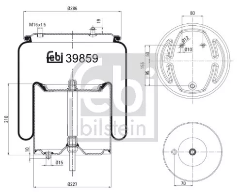 FEBI BILSTEIN 1x Bellow, air suspension (39859)