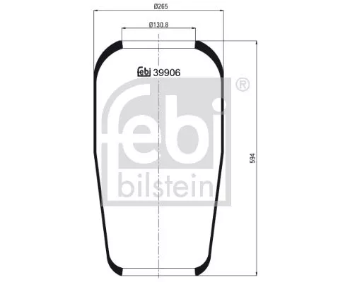 FEBI BILSTEIN 1x Bellow, air suspension (39906)