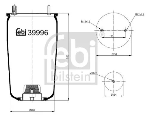 1x Bellow, air suspension