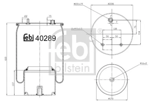 1x Bellow, air suspension