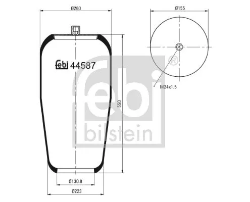 1x Bellow, air suspension