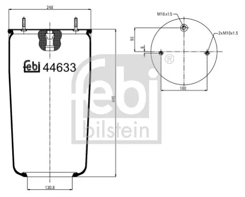 FEBI BILSTEIN 1x Bellow, air suspension (44633)