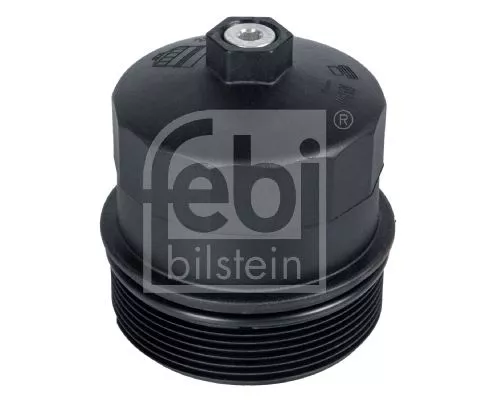 1x Cap, oil filter housing