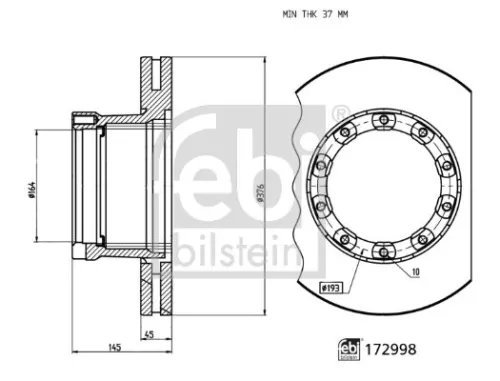 1x Brake Disc