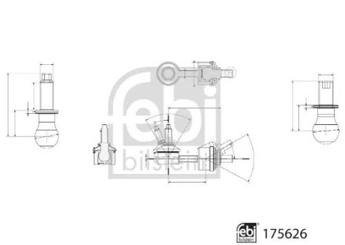 FEBI BILSTEIN 1x Link/Coupling Rod, stabiliser bar (175626)