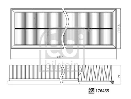 FEBI BILSTEIN 1x Air Filter (176455)