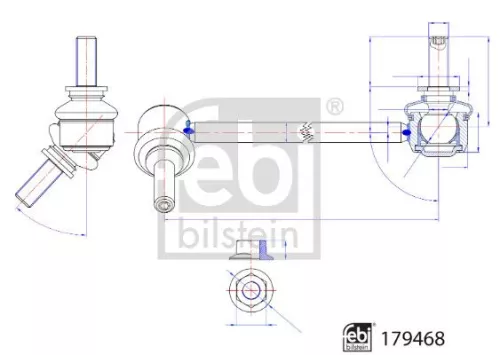 FEBI BILSTEIN 1x Link/Coupling Rod, stabiliser bar (179468)