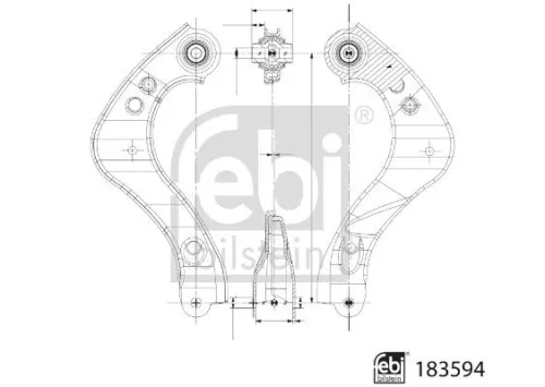 1x Control/Trailing Arm, wheel suspension