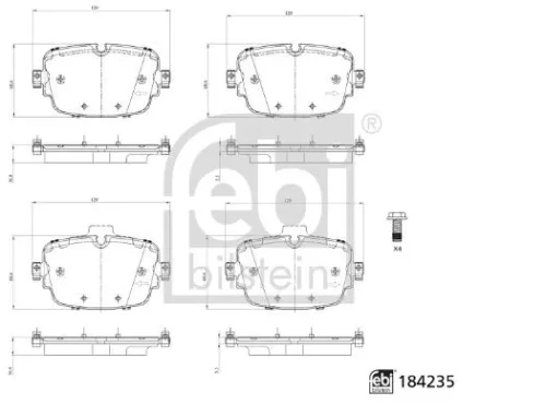 1x Brake Pad Set, disc brake