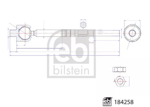 FEBI BILSTEIN 1x Inner Tie Rod (184258)
