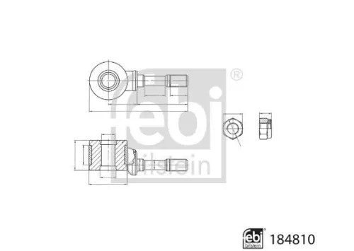 1x Link/Coupling Rod, stabiliser bar