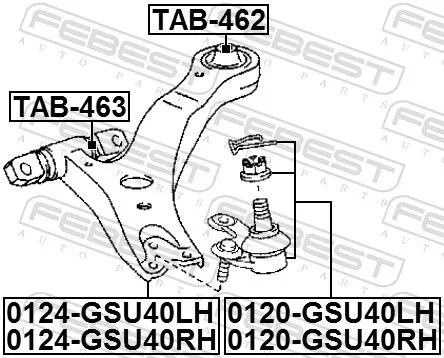 FEBEST Ball Joint (0120-GSU40RH)