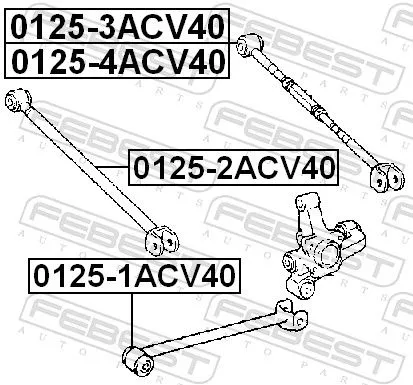 FEBEST Control/Trailing Arm, wheel suspension (0125-4ACV40)