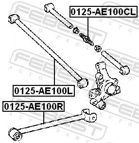 FEBEST Control/Trailing Arm, wheel suspension (0125-AE100CL)