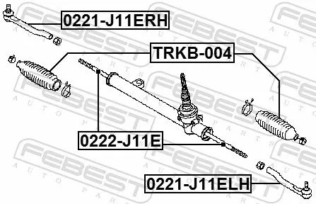 FEBEST Tie Rod End (0221-J11ERH)