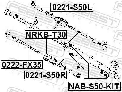 FEBEST Inner Tie Rod (0222-FX35)