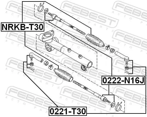 FEBEST Inner Tie Rod (0222-N16J)