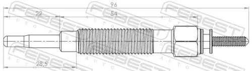 FEBEST Glow Plug (02642-002)