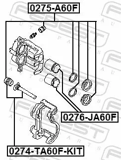 FEBEST Piston, brake caliper (0276-JA60F)