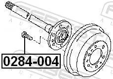 FEBEST Wheel Stud (0284-004)
