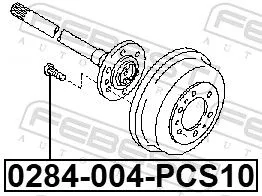 FEBEST Wheel Stud (0284-004-PCS10)