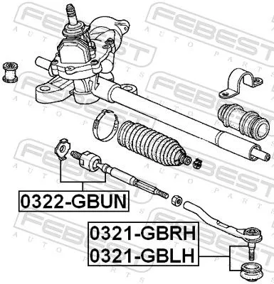 FEBEST Inner Tie Rod (0322-GBUN)