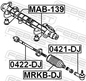 FEBEST Inner Tie Rod (0422-DJ)