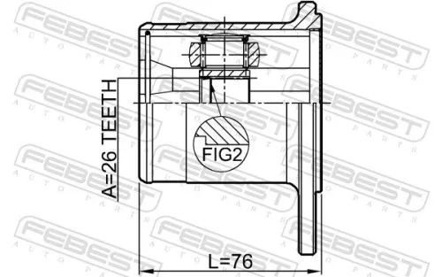 FEBEST Joint Kit, drive shaft (0711-SX4R)