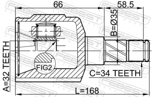 FEBEST Joint Kit, drive shaft (1011-EVMTLH)