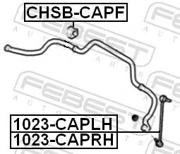 FEBEST Link/Coupling Rod, stabiliser bar (1023-CAPRH)