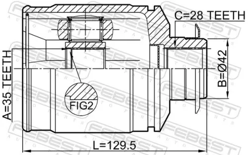 FEBEST Joint Kit, drive shaft (1211-CMRH)