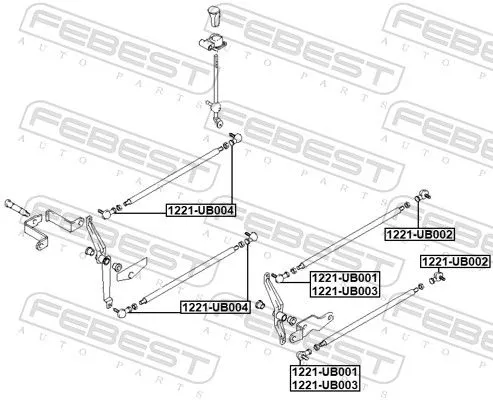 FEBEST Joint, shift rod (1221-UB001)