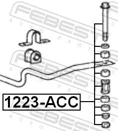 FEBEST Link/Coupling Rod, stabiliser bar (1223-ACC)