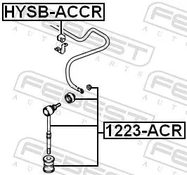 FEBEST Link/Coupling Rod, stabiliser bar (1223-ACR)