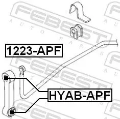 FEBEST Link/Coupling Rod, stabiliser bar (1223-APF)
