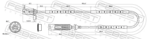 FEBEST Sensor, wheel speed (19606-001)