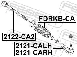 FEBEST Inner Tie Rod (2122-CA2)