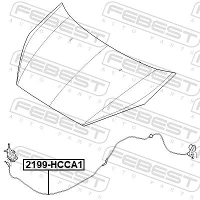 FEBEST Bonnet Cable (2199-HCCA1)