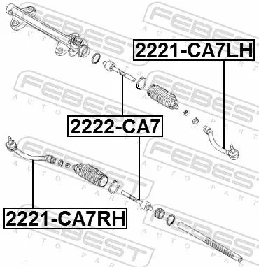FEBEST Inner Tie Rod (2222-CA7)