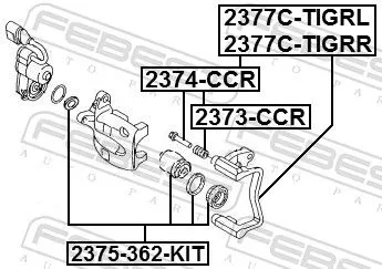 FEBEST Guide Bolt, brake caliper (2374-CCR)