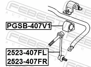 FEBEST Link/Coupling Rod, stabiliser bar (2523-407FL)