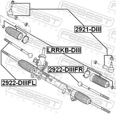 FEBEST Inner Tie Rod (2922-DIIIFL)