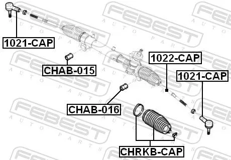 FEBEST Mounting, steering gear (CHAB-016)