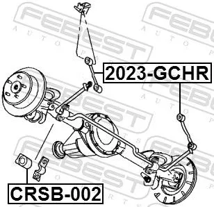 FEBEST Mounting, stabiliser bar (CRSB-002)