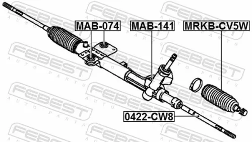 FEBEST Bellow, steering (MRKB-CV5W)