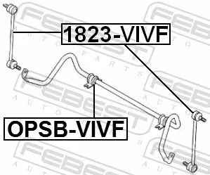 FEBEST Mounting, stabiliser bar (OPSB-VIVF)