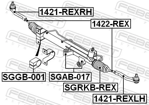 FEBEST Bellow, steering (SGRKB-REX)