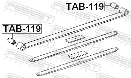 FEBEST Bushing, leaf spring (TAB-119)